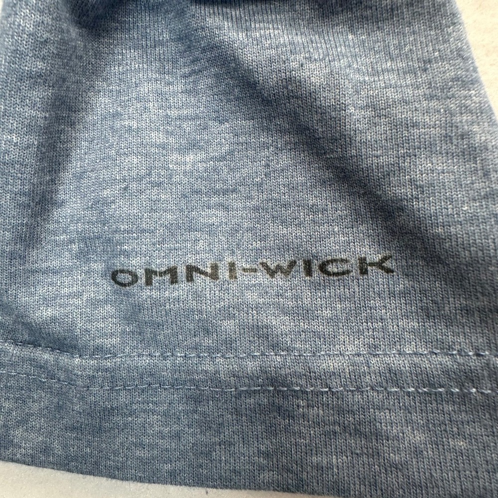 Columbia Henley Shirt Mens XL Blue Omni-Wick Long Sleeve Heathered  Outdoor - Picture 5 of 11